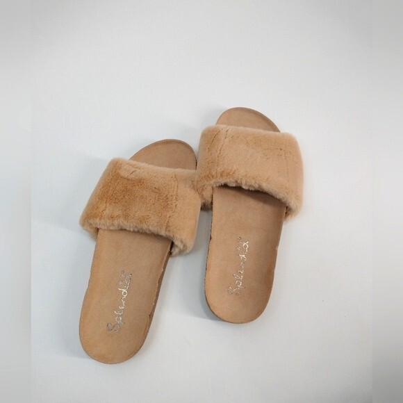 Splendid Women Slippers Faux fur Beige Color Size 7 - Picture 6 of 8